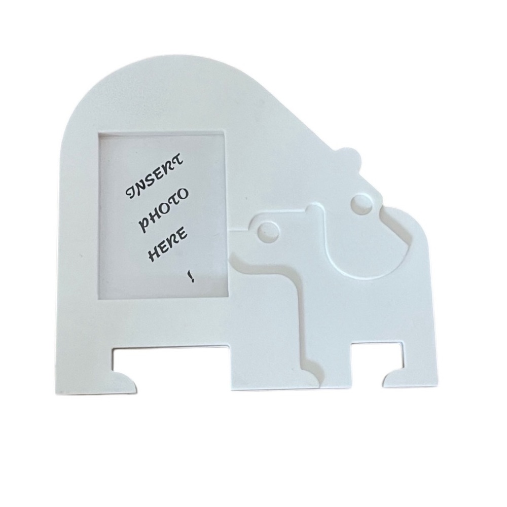 Vintage Tupperware Polar Bear Mom and Baby Photo Frame Refrigerator Magnet